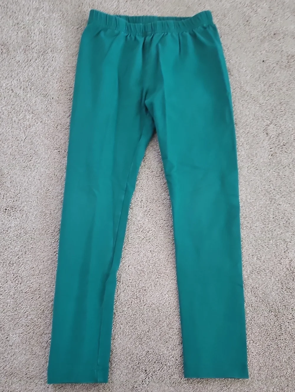 Hanna Andersson Green Leggings, Size 6-7 (120 Cm)
